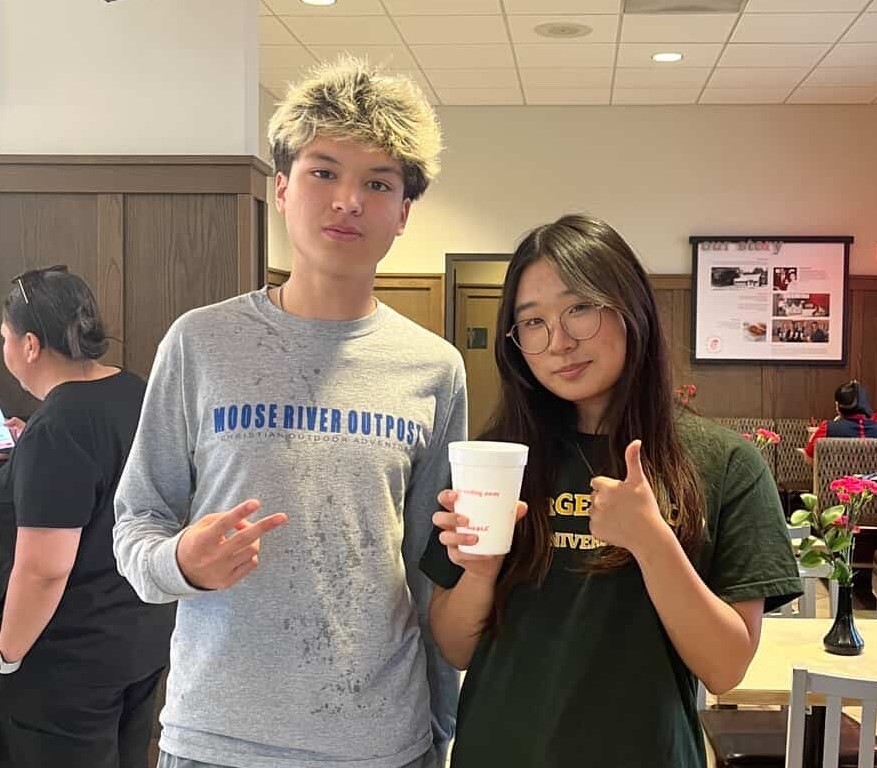 Hannah Kim eliminated Colin Henry in the middle of a busy Chick-Fil-A. Photo provided by Hannah Kim, which feels a little like gloating.