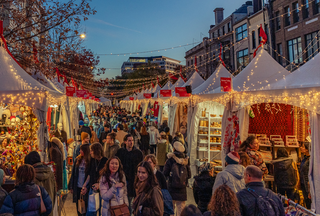 The DC Holiday Market, at Dupont Circle in Washington, DC. runs from November 14, 2025 - December 23, 2025.  Photo courtesy of the DC Holiday Market and the Dupont Circle Business Improvement Disctrict.