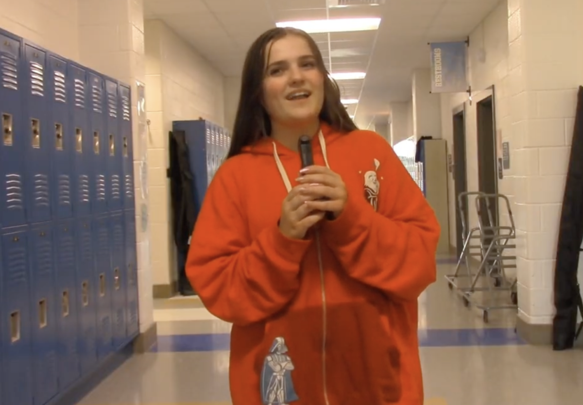 Junior Gigi Nelson talks about what she loves about herself as part of PEER's Valentines Day activity.